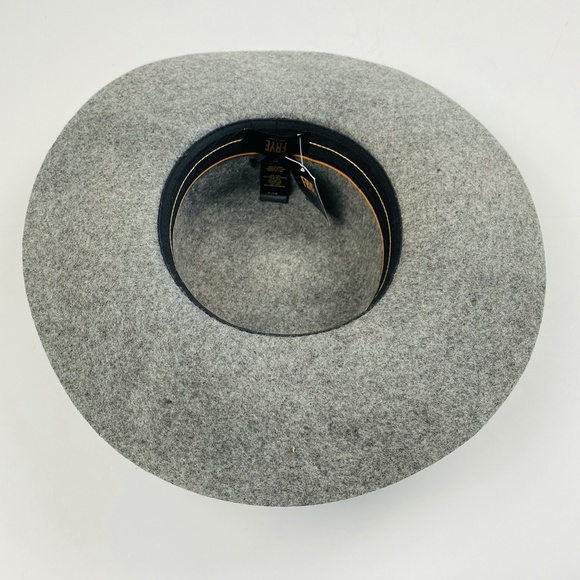 Frye Felt Santa Fe Wool Boater Hat Gray Lead - Picture 7 of 9